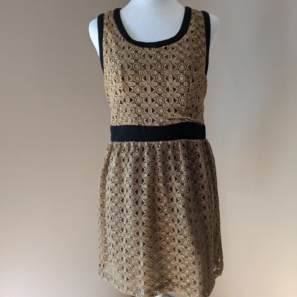 Forever 21 Gold and Black Lace